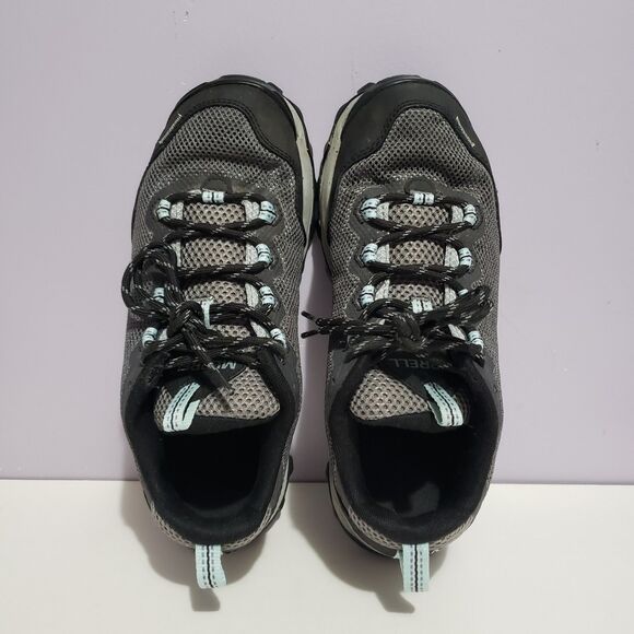 Merrell Speed Strike Gray Black Aqua Women's Sneakers Sz 8 - Picture 7 of 9